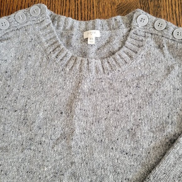 J. Crew Lambs Wool Gray Crew Neck Sweater Women's Size XS J. Crew - Picture 3 of 12